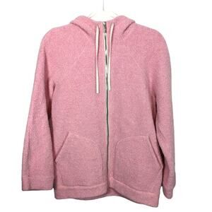 Lululemon So Sherpa Hooded Zip Jacket Heathered Pink Haze Size 8 Cozy Fleece
